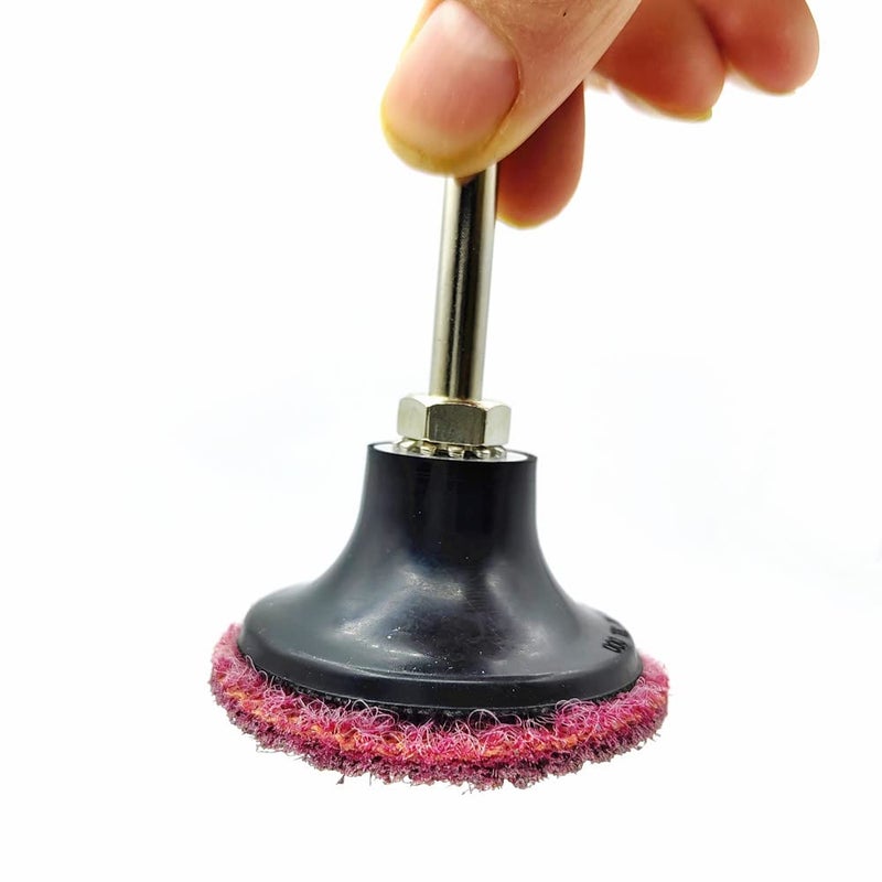 Banmo Abrasive 50Pcs 2 inch Quick Change Sanding Discs, Nylon Surface Conditioning Discs, 1/4" Roll Lock Holder Die Grinder Sanding Disc for Surface Strip Grind Polish Burr Finish-Fine Medium Coarse - Image 2